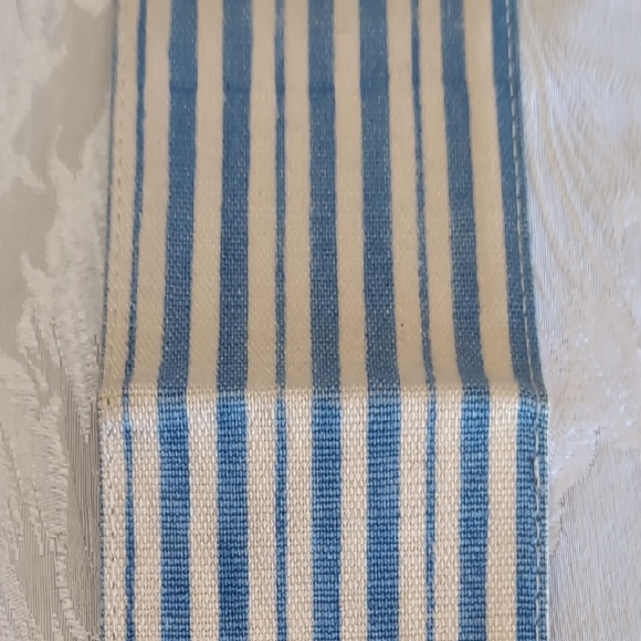 Blue and Cream Striped Wallet - Picture 8 of 8